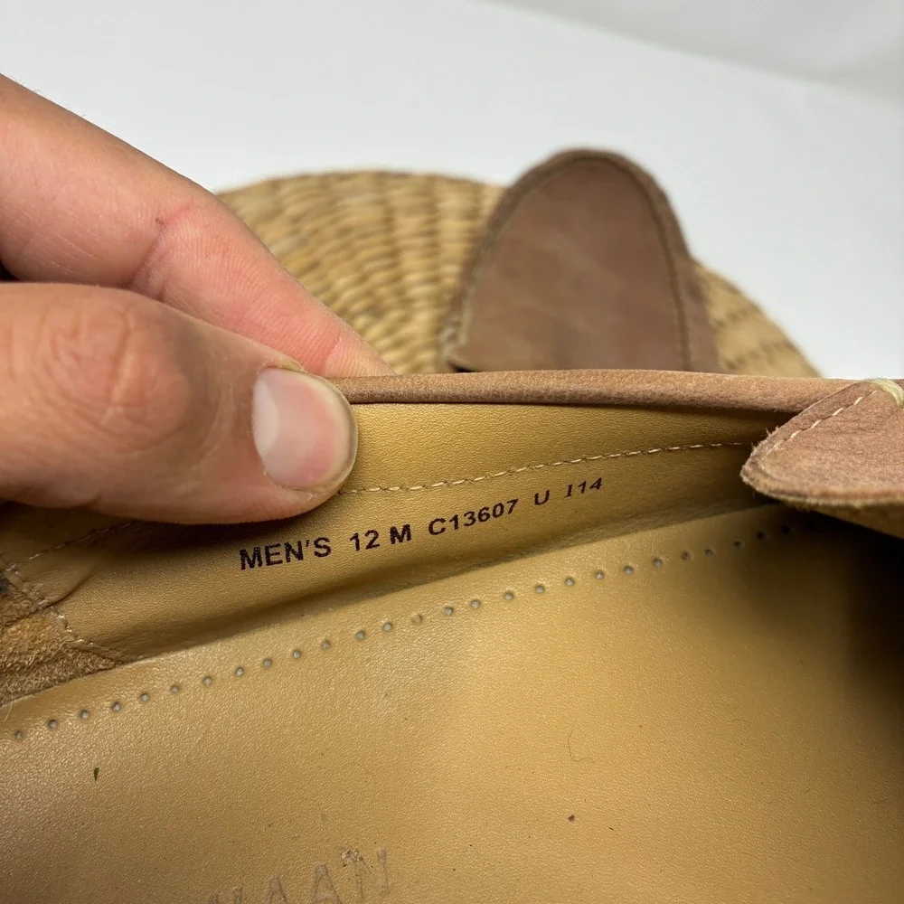 Cole Haan Henderson Venetian Loafers Shoes Mens 12 M Tan Brown Nubuck Leather